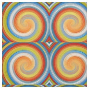 Modern Swirl Abstract Art #35 Fabric