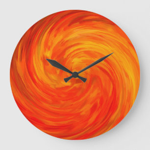 Modern Swirl Abstract Art #38 Large Clock