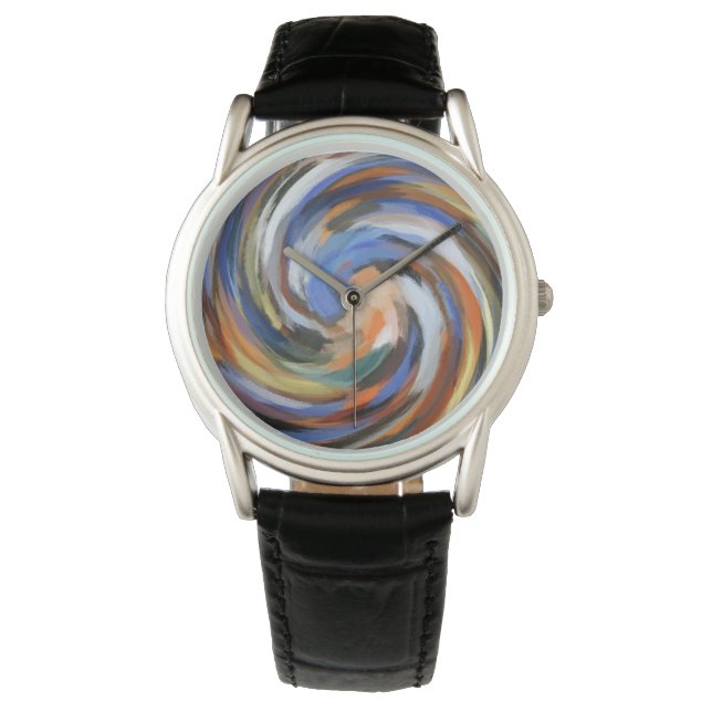 Modern Swirl Abstract Art #38 Watch (Front)