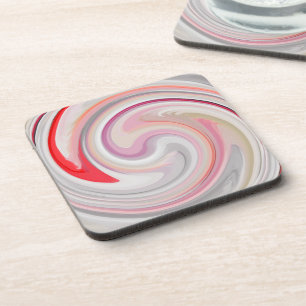 Modern Swirl Abstract Art #3 Coaster
