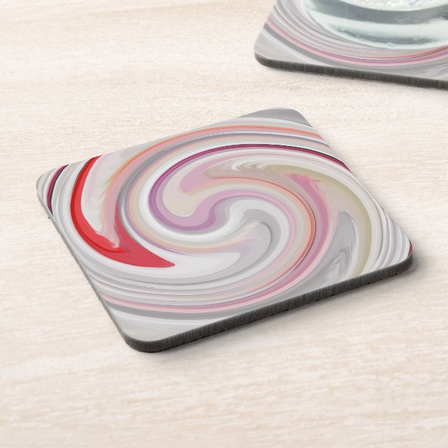 Modern Swirl Abstract Art #3 Coaster (Left Side)