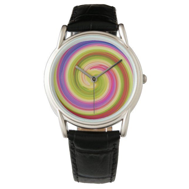 Modern Swirl Abstract Art #42 Watch (Front)