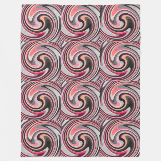 Modern Swirl Abstract Art #4 Fleece Blanket (Front)