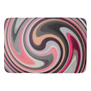 Modern Swirl Abstract Art #5 Bath Mat