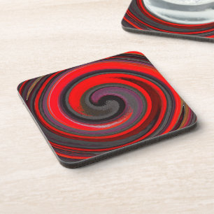 Modern Swirl Abstract Art #5 Coaster