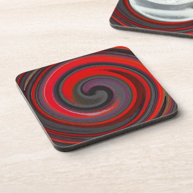 Modern Swirl Abstract Art #5 Coaster (Left Side)