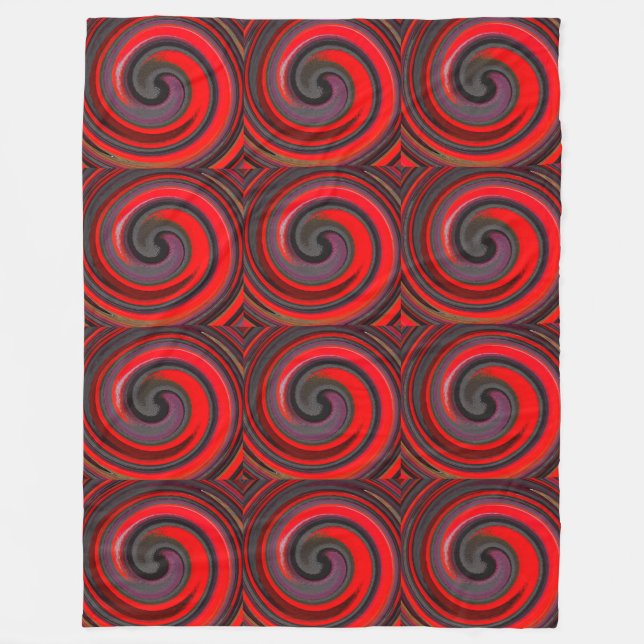 Modern Swirl Abstract Art #5 Fleece Blanket (Front)
