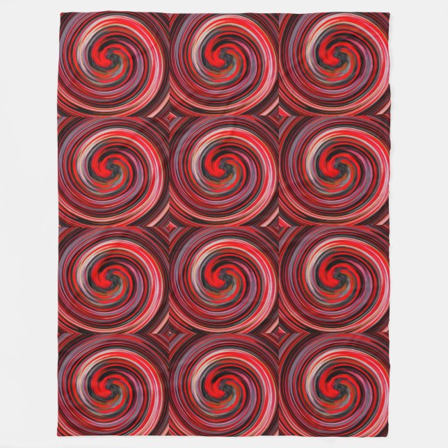 Modern Swirl Abstract Art #6 Fleece Blanket (Front)