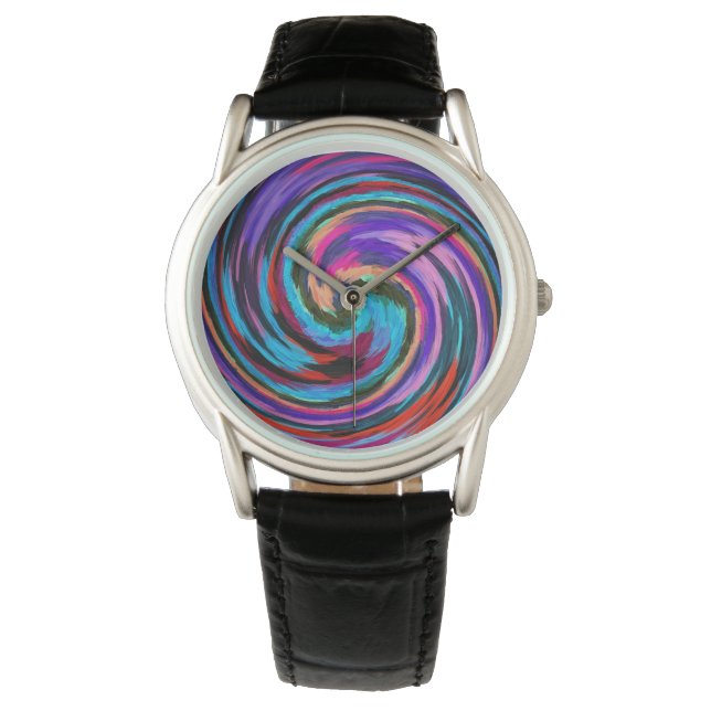 Modern Swirl Abstract Art #72 Watch (Front)
