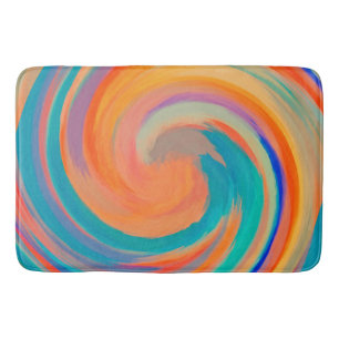 Modern Swirl Abstract Art #8 Bath Mat