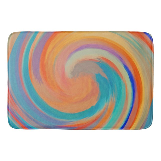 Modern Swirl Abstract Art #8 Bath Mat (Front)