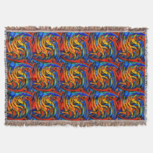 Modern Swirl Abstract Art #8 Throw Blanket
