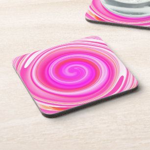 Modern Swirl Abstract Art Coaster