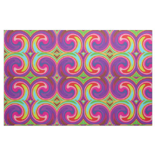 Modern Swirl Abstract Art Fabric