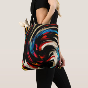 Modern Swirl Abstract Art Tote Bag