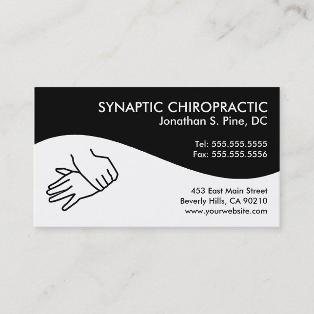 Modern Swirl Chiropractic Business Cards (Front)