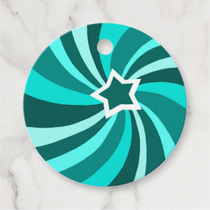 Modern Swirl HAPPY HOLIDAYS CUSTOM TO FROM Gift Favour Tags