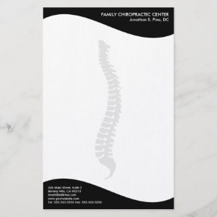 Modern Swirl Lateral Spine Chiropractic Stationery
