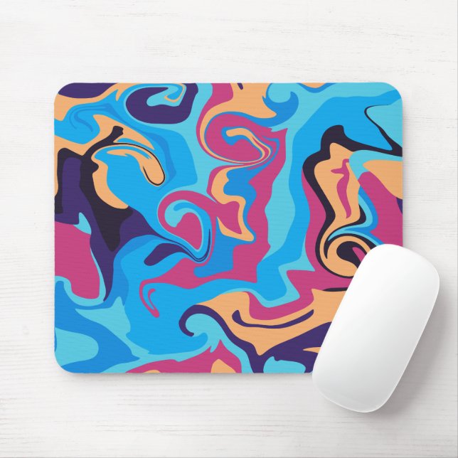 Modern Swirl Mouse Mat (With Mouse)