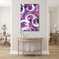 Modern Swirl Purple Haze Abstract 24"x36"