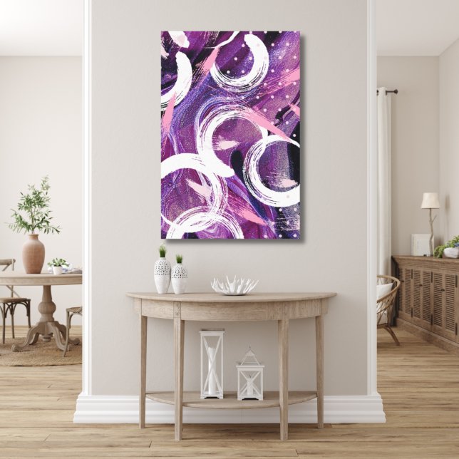 Modern Swirl Purple Haze Abstract 24"x36" Canvas Print (Creator Uploaded)