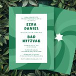 Modern Swirl Star of David Custom Bar Bat Mitzvah Invitation<br><div class="desc">Perfect card to announce a bat mitzvah, bar mitzvah or other Jewish celebration! Hand made art for you. FULLY CUSTOMIZABLE! Click on “Personalise” above to edit the text. Click "edit using design tool" to adjust the fonts, colours and placements and to delete the back side design if you prefer (I...</div>