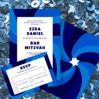 Modern Swirl Star of David Custom Bar Bat Mitzvah