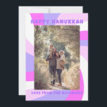 Modern Swirl Star of David HAPPY HANUKKAH CUSTOM Holiday Card<br><div class="desc">Perfect card to send for a Jewish celebration! Hand made art for you. FULLY CUSTOMIZABLE! Click on “Personalise” above to edit the text and add a photo. Click "edit using design tool" to adjust the fonts, colours and placements. Design is also available as digital download to send instantly and save...</div>