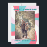 Modern Swirl Star of David HAPPY HANUKKAH CUSTOM Holiday Card<br><div class="desc">Perfect card to send for a Jewish celebration! Hand made art for you. FULLY CUSTOMIZABLE! Click on “Personalise” above to edit the text and add a photo. Click "edit using design tool" to adjust the fonts, colours and placements. Design is also available as digital download to send instantly and save...</div>