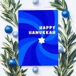Modern Swirl Star of David HAPPY HANUKKAH HOLIDAY Card<br><div class="desc">Perfect card to send for a Jewish celebration! Hand made art for you. FULLY CUSTOMIZABLE! Click on “Personalise” above to edit the text. Click "edit using design tool" to adjust the fonts, colours and placements. Design is also available as digital download to send instantly and save on postage - as...</div>