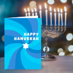 Modern Swirl Star of David HAPPY HANUKKAH HOLIDAY Card<br><div class="desc">Perfect card to send for a Jewish celebration! Hand made art for you. FULLY CUSTOMIZABLE! Click on “Personalise” above to edit the text. Click "edit using design tool" to adjust the fonts, colours and placements. Design is also available as digital download to send instantly and save on postage - as...</div>