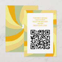 Modern Swirl Star of David QR Code Bar Bat Mitzvah