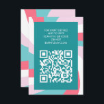 Modern Swirl Star of David QR Code Bar Bat Mitzvah Enclosure Card<br><div class="desc">Perfect enclosure or RSVP card for a bat mitzvah, bar mitzvah or other Jewish celebration! Hand made art for you. FULLY CUSTOMIZABLE! Click on “Personalise” above to edit the text and add your link to the QR code. Click "edit using design tool" to adjust the fonts, colours and placements and...</div>