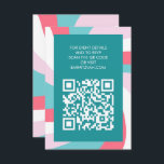 Modern Swirl Star of David QR Code Bar Bat Mitzvah Enclosure Card<br><div class="desc">Perfect enclosure or RSVP card for a bat mitzvah, bar mitzvah or other Jewish celebration! Hand made art for you. FULLY CUSTOMIZABLE! Click on “Personalise” above to edit the text and add your link to the QR code. Click "edit using design tool" to adjust the fonts, colours and placements and...</div>