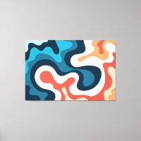 Modern Swirling Colourful Waves Abstract Nature Ar