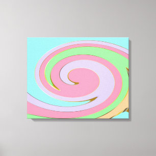 Modern Swirly Abstract Art Wrapped Canvas