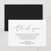 Modern Sympathy Acknowledgement Script Thank You