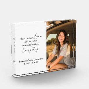 Modern Sympathy Bereavement Memorial Photo Block