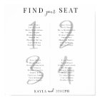 Modern Table 4 Seating Chart For Wedding Board