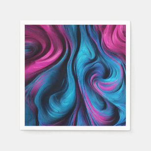 Modern Table Decor-Blue and Pink- Napkin