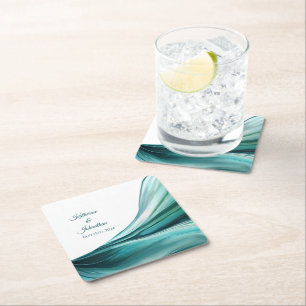 Modern Table Supplies-Emerald Green- Square Paper Coaster