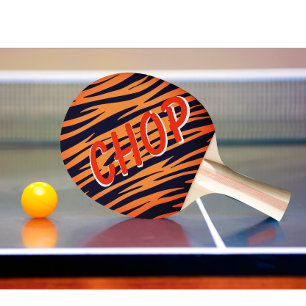 Modern Table Tennis Smash Black Orange Stripe Ping Pong Paddle