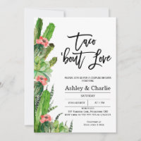 Modern Taco 'bout Love Couples Shower Invitation