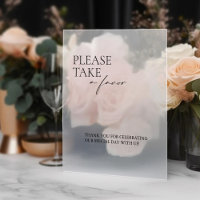 Modern Take a Favour Mirror Decal Sign Script