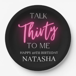 Modern Talk 30 To Me 30th Birthday Party Paper Plate