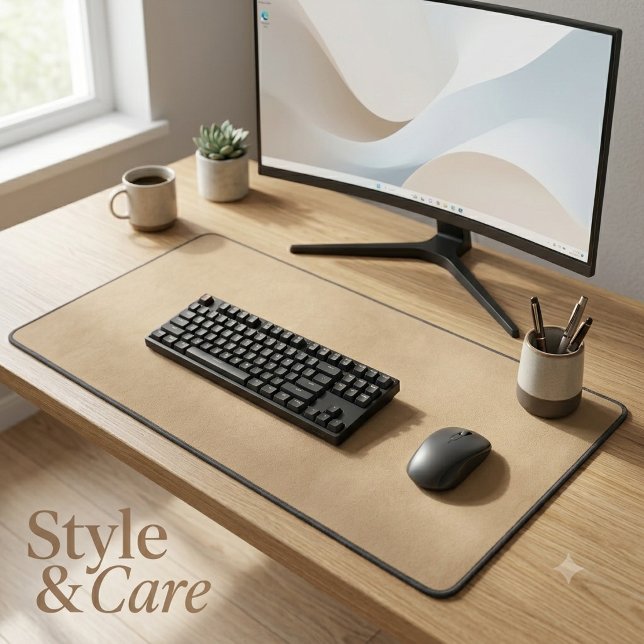 Modern Tan Desk Mat for Clean Work Surfaces (Modern Tan Desk Mat for Clean Work Surfaces)
