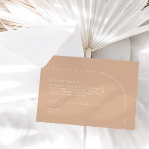 Modern Tan Elegant Arch Bridesmaid Proposal Card
