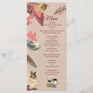 Modern Tan - Marsala-wine tone stripes Menu