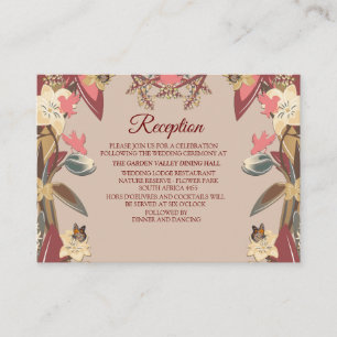 Modern Tan - Marsala-wine tones Enclosure Card