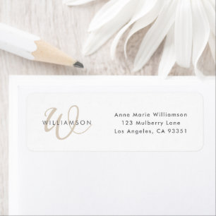 Modern Tan Script Monogram